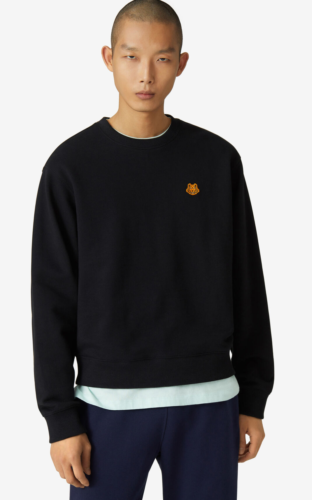 Sweatshirt Kenzo Tiger Crest Masculino - Pretas | 204VKJQOY